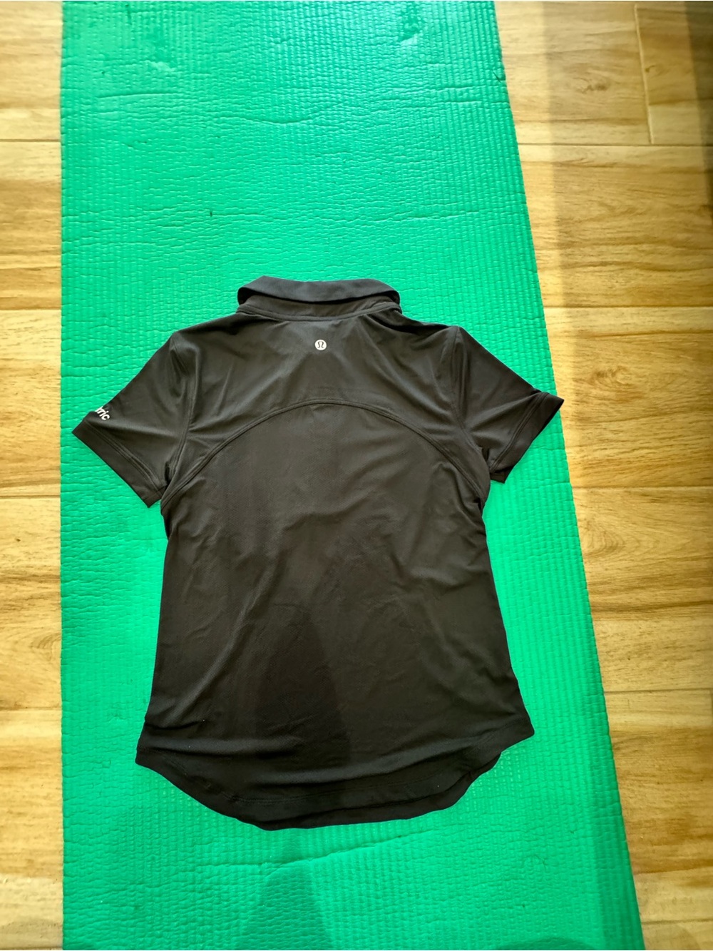 lululemon athletica Black Short-Sleeve Polo Top - Picture 2 of 3